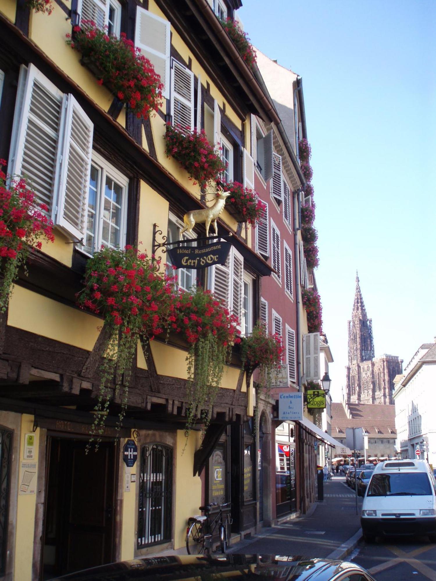Hotel Restaurant Au Cerf D'Or Strasbourg Exterior foto
